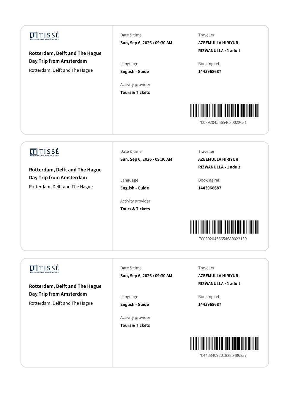 Rotterdam, Delft & The Hague - page 1